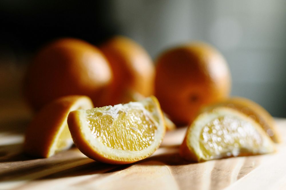 Oranges on a table